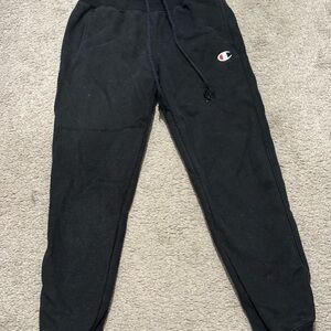 Champion Men’s Black Sweatpants Reverse Weave Size X-Small